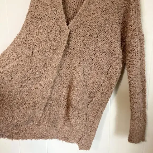 Free People Pink Long Sleeve Button Up Oversized Cardigan Sweater Women's XS - Picture 2 of 6